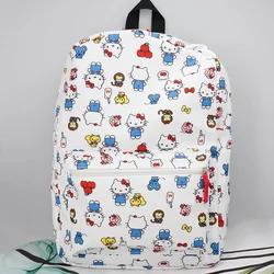 Sanrio HelloKitty Simple Backpack College Style Women's Double Backpack Popular Large Capacity School Bag