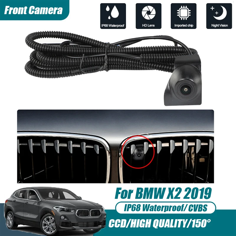 

Car Front View Parking CCD Night Vision LOGO Camera 150° Waterproof CVBS HD AHD For BMW X2 2019 Front Camera Color camera