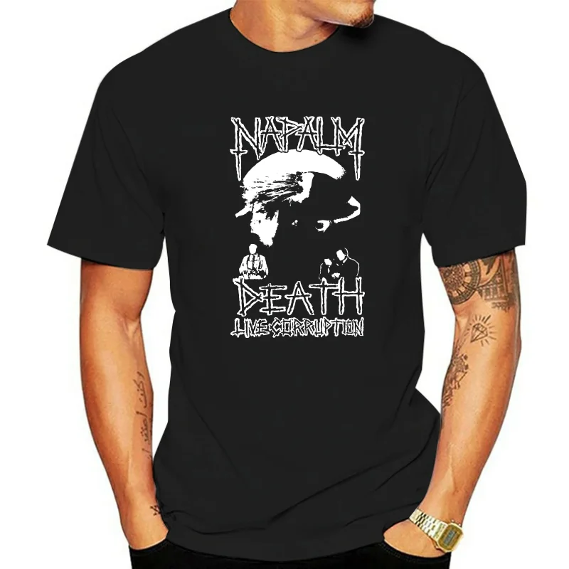 NAPALM DEATH Live Corruption V2 BLACK T SHIRT cotton all sizes S-5XL