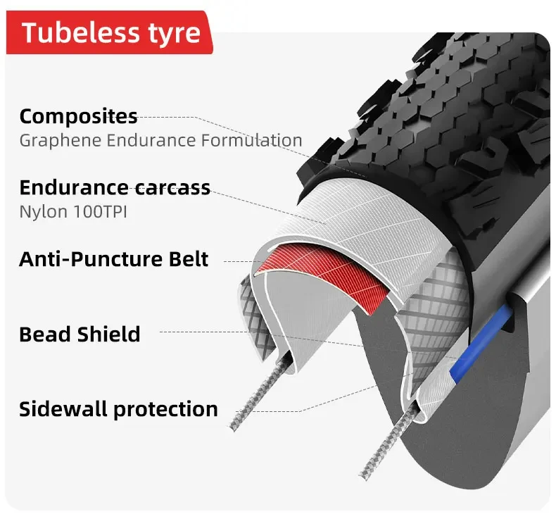 Vittoria TERRENO Mixed Gravel Endurance Fahrradreifen 700x40C Tubeless Gravel-Reifen für Geschwindigkeit & Leistung auf Hartem und Gemischtem Gelände – Detail 9