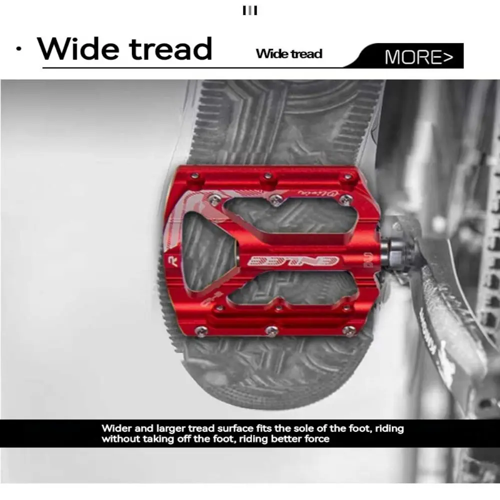 Durable One-Piece Bicycle Pedal Ultralight Aluminum Alloy Mountain Bike Pedals CNC Bearing Cycling Accessories Foot Pedal