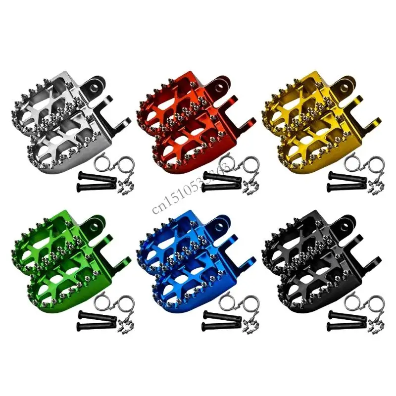 

Anti Vibration Motorcycle Foot Pegs Ergonomic Rubber Grip Quick Installation Aluminum Build for XR250 Model 090E