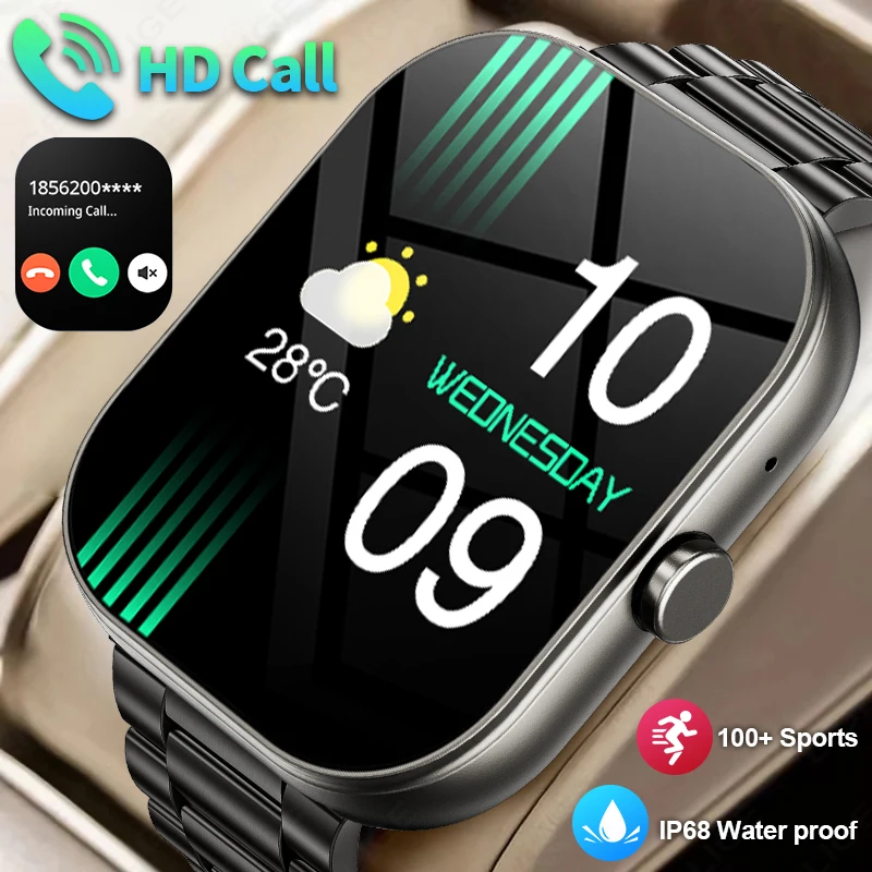 

LIGE новые умные часы с сенсорным экраном для мужчин и женщин, Bluetooth-вызов, фитнес-спорт, водонепроницаемые умные часы для здоровья для Android iOS