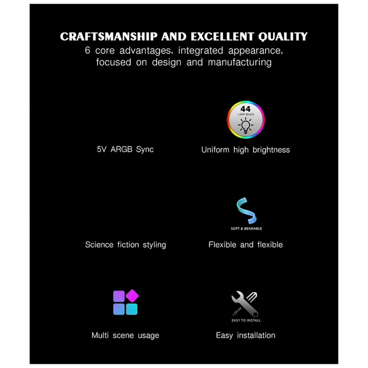 عملي RGB LED قطاع ARGB مزامنة المجلس للكمبيوتر إمدادات الطاقة ATX 24PIN GPU بطاقة الرسومات 8Pin كابل حالة X12