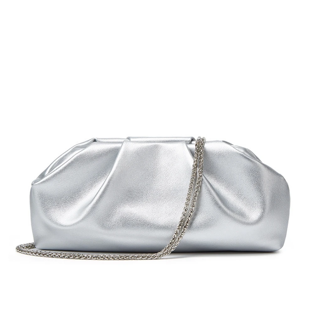 Women's Bag PU Leather Handbag Small Handheld Women's Bag with Chain Shoulder Bag  New Style Party BagL