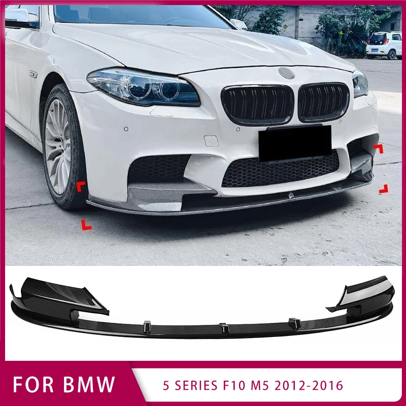 

4PCS Car Front Bumper Lip Spoiler Lower Air Vent Corner Side Splitter Cover Guard Body Kit for BMW 5 Series F10 M5 2012-2016