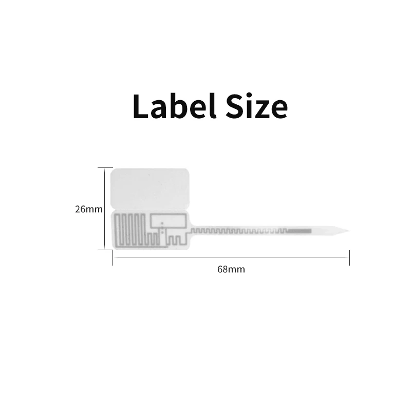 1000pcs 860-960Mhz UHF RFID Tag Passive 4m Read Range PET Material RFID Jewelry Label for Jewelry Management