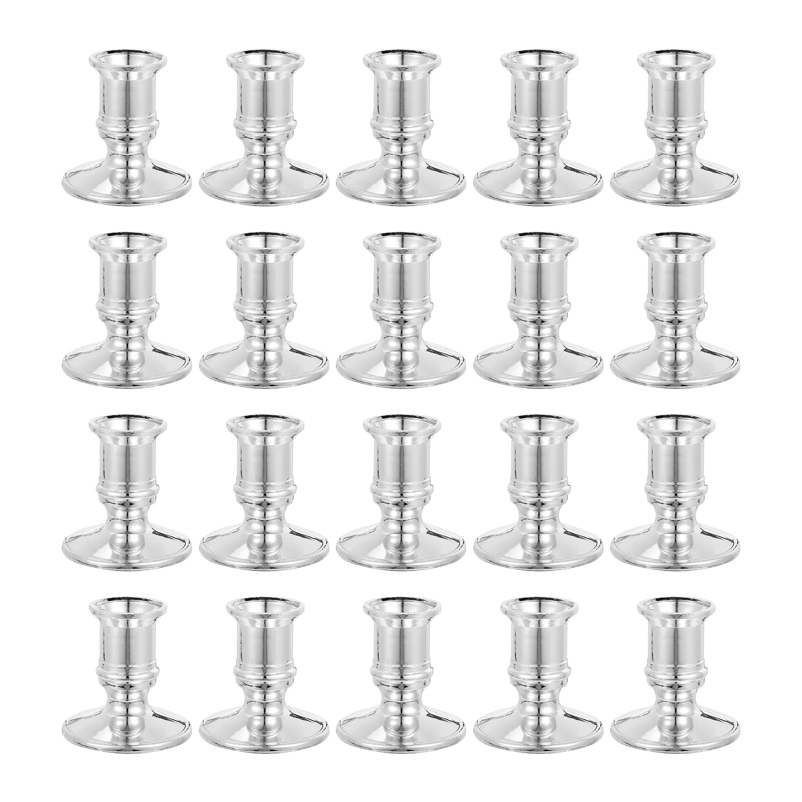 

20 Pcs Electronic Base Candleholder Light Bulb Decorative Candlestick Plastic Desktop Tea Lights