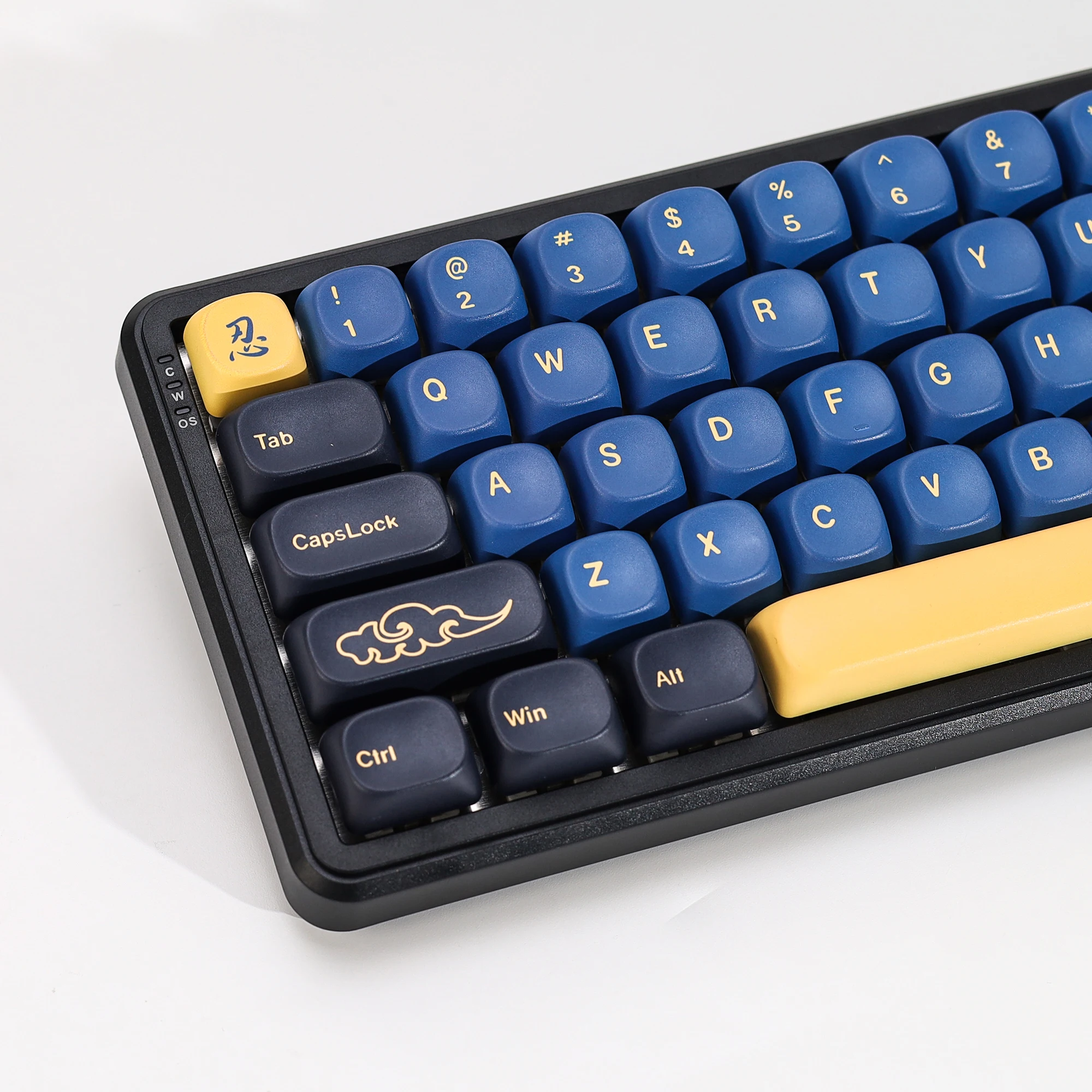 KBDiy GMK Blue Samurai Tastenkappen Retro KOA MOA PBT Keycaps ISO Custom für 75% 60% Magnetische Gaming Mechanische Tastatur KIT Tastenkappen – Detail 13