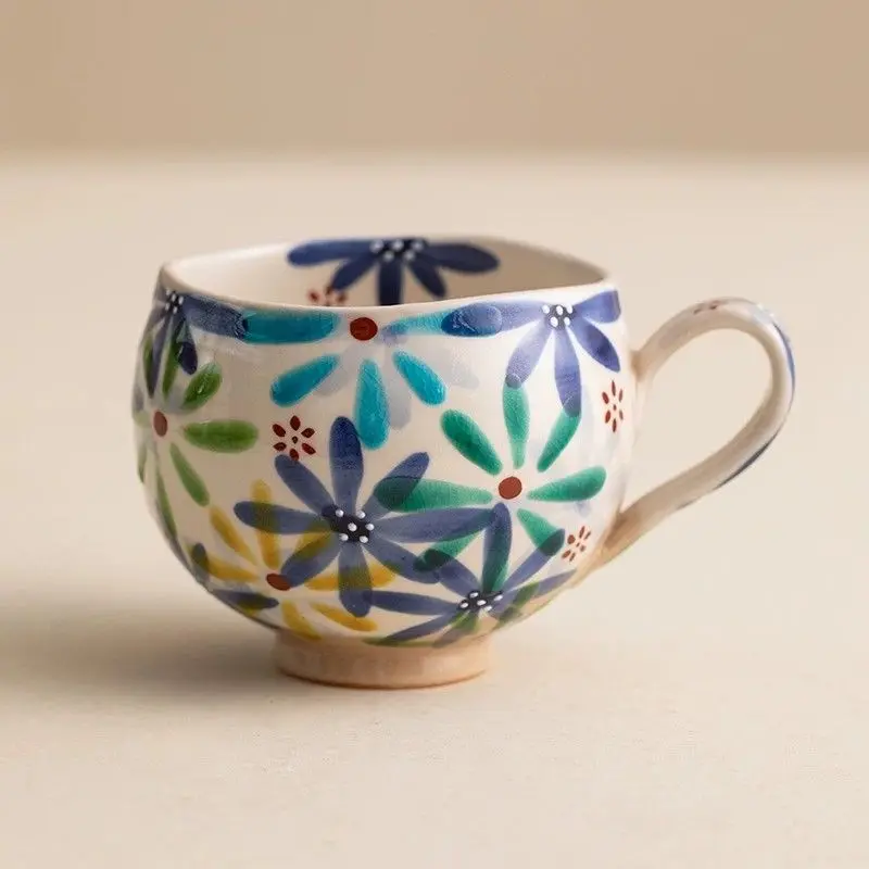 Yakushi hand-painted cherry blossoms, ceramic mugs, Japanese-style household coffee cups, teacups and water cups