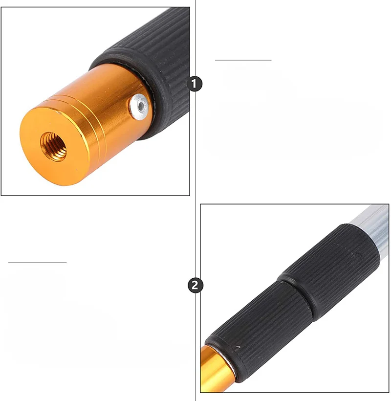 Aluminum Alloy Fruit Picker Telescopic Pole Extended Handle with Roller Brush Fruit Nut Collector Roller Gardening Tools HomeUse