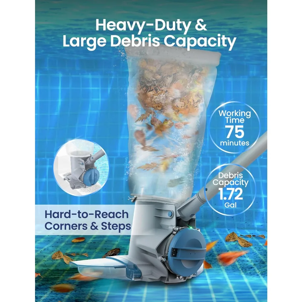 

Furniture Accessories Rechargeable Heavy Duty Pool Leaf Vacuum Cleaner Commercial Power Suction for Inground Above Ground Pools
