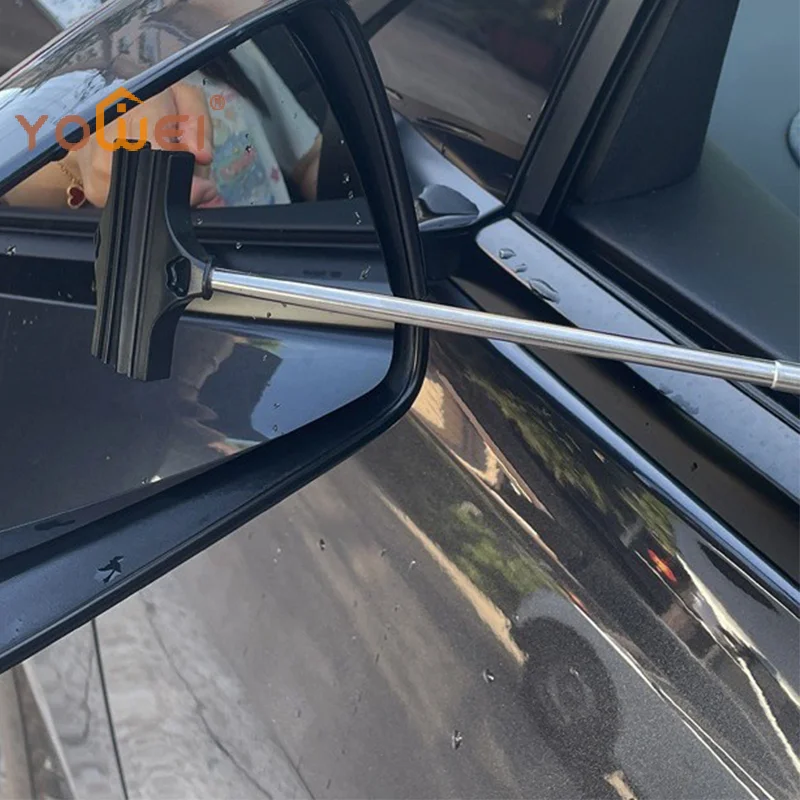 Latest Car Rearview Mirror Wiper, Telescopic Squeegee For Auto Glass, Portable Water Cleaner Rod, Mini Automotive Cleaning Tool