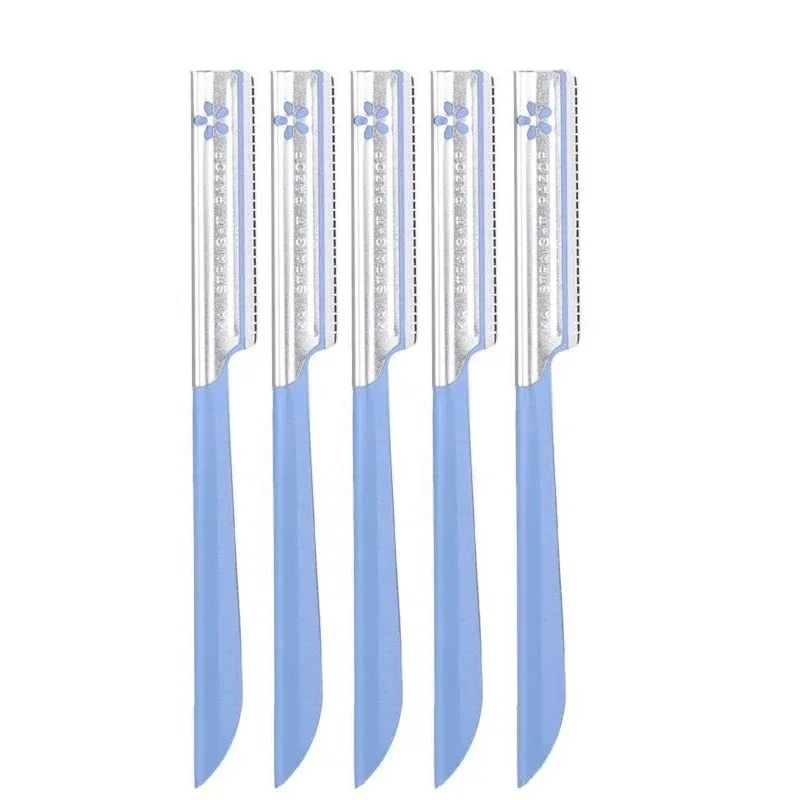 5pc conjuntos de depilador de sobrancelha para mulheres maquiagem beleza sobrancelhas remoção do cabelo ferramenta estilo lâmina aço aparador de barbear facial