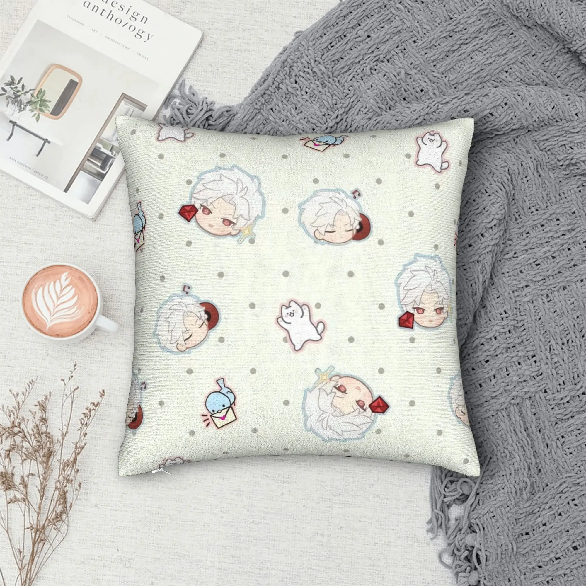 COOL V-Valko L-Love and Deepspace Pillow Case  Kawaii Pillow Cover Graphic Pillowcases For Sofa Home Decor