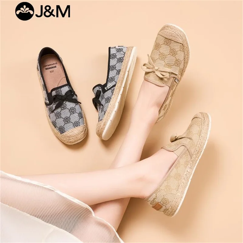 JOY&MARIO Fisherman Shoes 2024 Spring Luxury Women Shoes Flower Korean Style Flat Casual Shoes Slip-on Summer Shoes Espadrilles