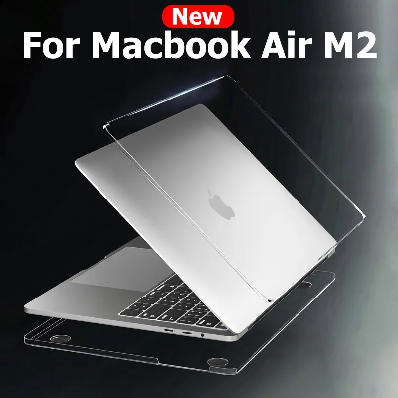 새로운 MacBook Air 13.6 인치 케이스 2022 M2 칩 모델 A2681, 키보드 커버가있는 하드 쉘 케이스와 호환