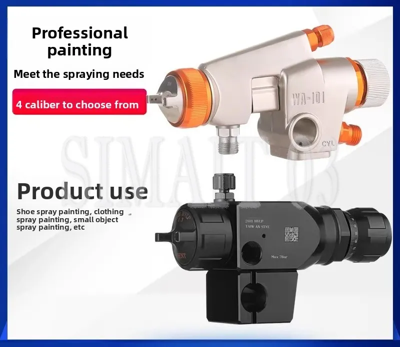 WA-101 Automatic Paint Spray Gun | High Atomization Pneumatic Sprayer for Conveyor Lines | Industrial Repeating Coating Tool