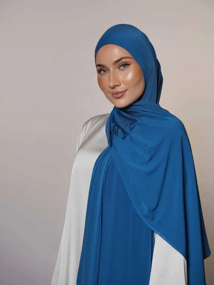 พรีเมี่ยมใหม่ JERSEY Line Hijabs สําหรับผู้หญิงฮิญาบผ้าพันคอ Bicolor Medina ผ้าไหม Hijab มุสลิมแฟชั่น HEAD Wrap สําหรับผู้หญิง Turban Femme