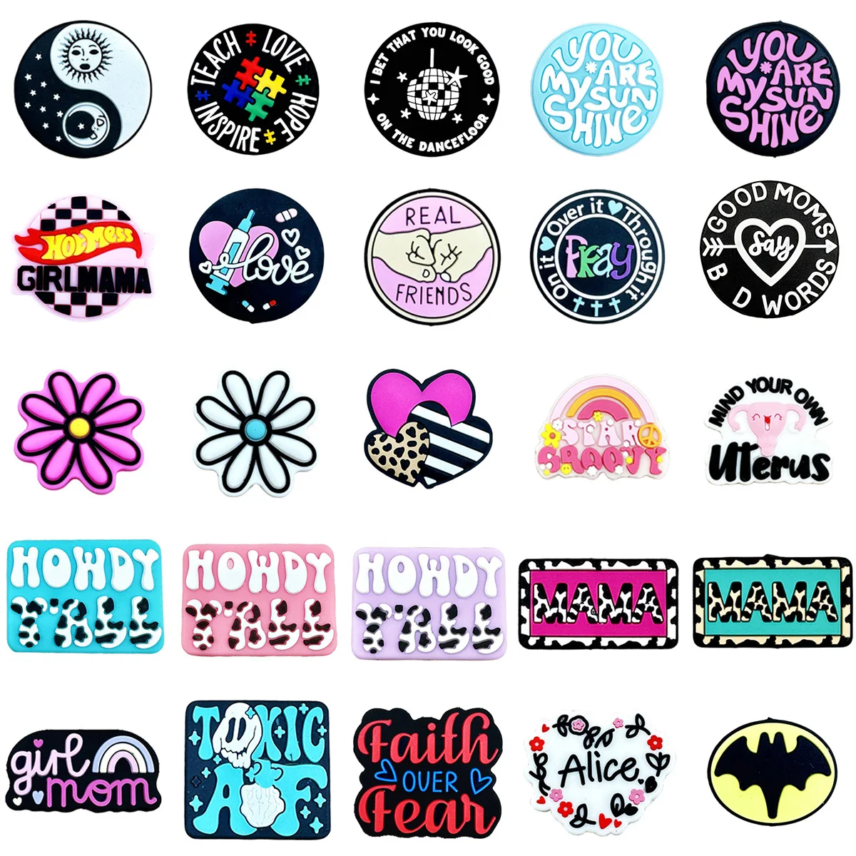 

10pcs Silicone Beads Word Focal Beads for Baby Necklace Pendant Toy DIY String Pen Bead Nipple Chains Jewelry Accessories Gifts