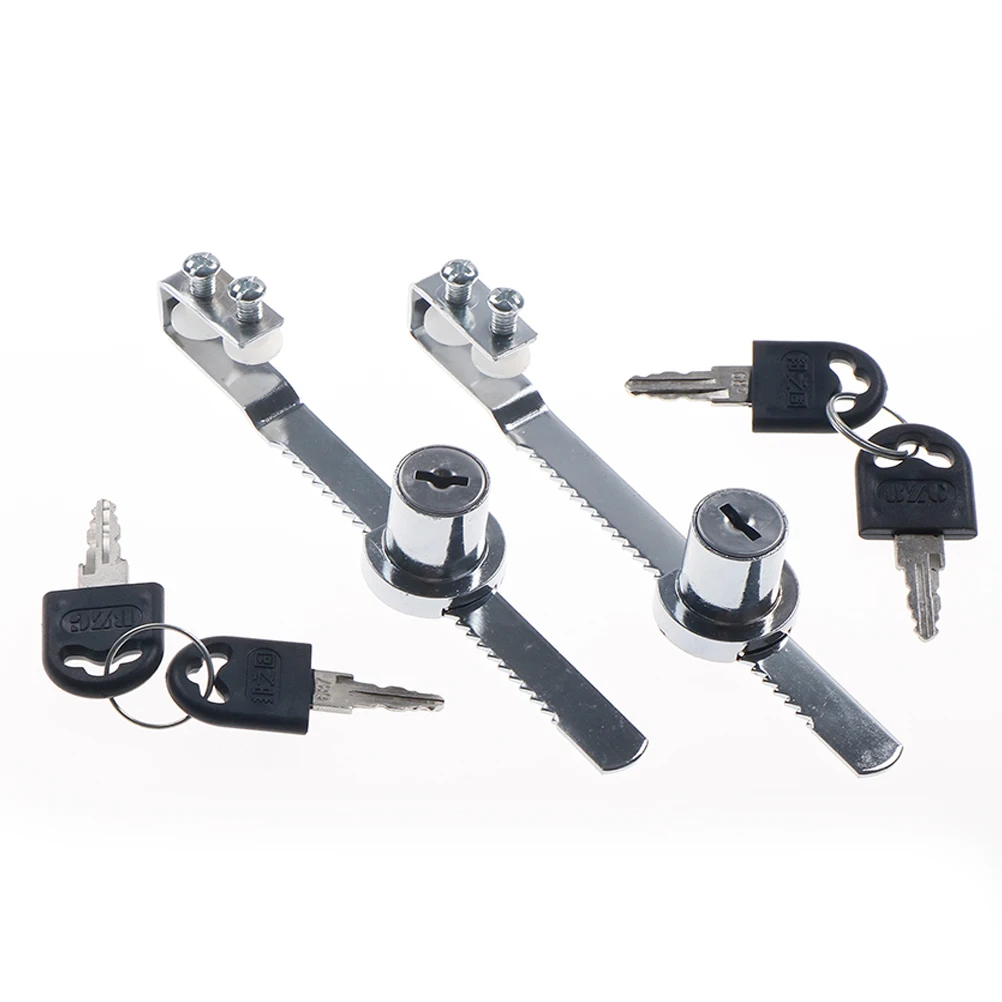 1 Set Durable Practical Cabinet Glass Door Lock With Keys For Reptile Showcase Display Case