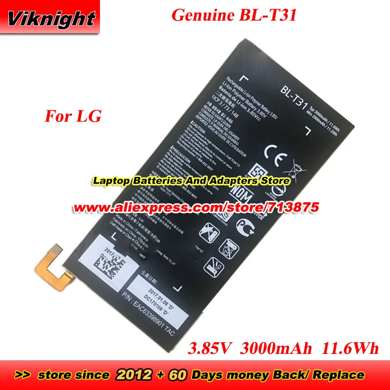 

Genuine BL-T31 Battery for LG Pad F2 8.0 Laptop Battery 3.85V 3000mAh 11.6Wh