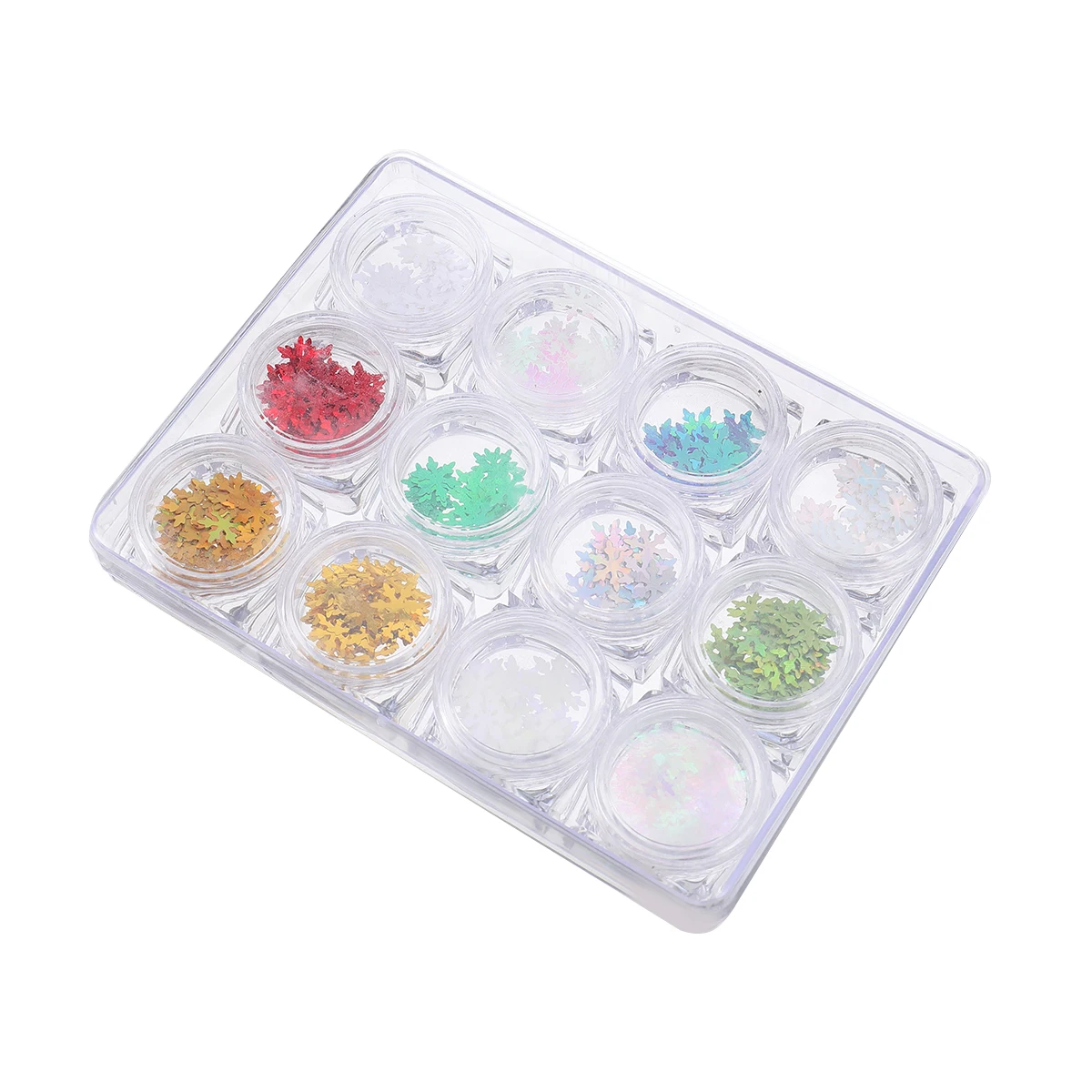 

As Snowflake Sequins Miss Decoration Manicure Holiday Stickers Nail Art Glitter