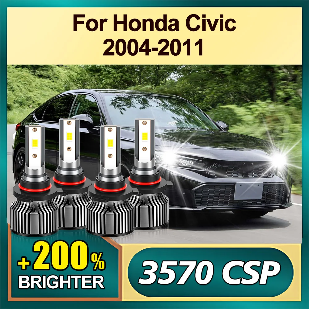 

2 шт. 6500k автомобильный турбовентилятор фары авто свет 9005 Hi 9006 ближний свет 3570 CSP для Honda Civic 2004-2011