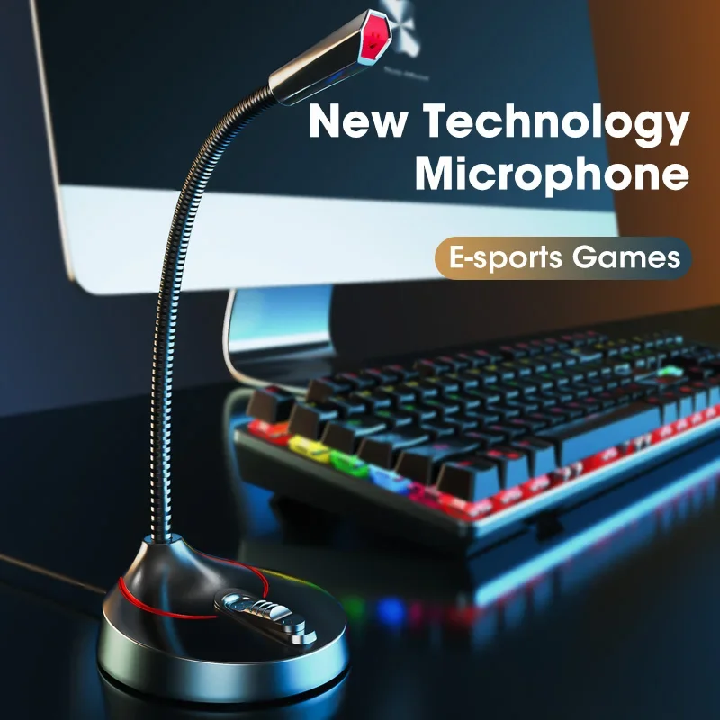 ميكروفون سلكي 3.5 ملم مع مكبرات صوت عالية للكمبيوتر المحمول التوصيل والتشغيل بث الصوت الواضح لاجتماعات الويب وتسجيل خطاب الاستوديو