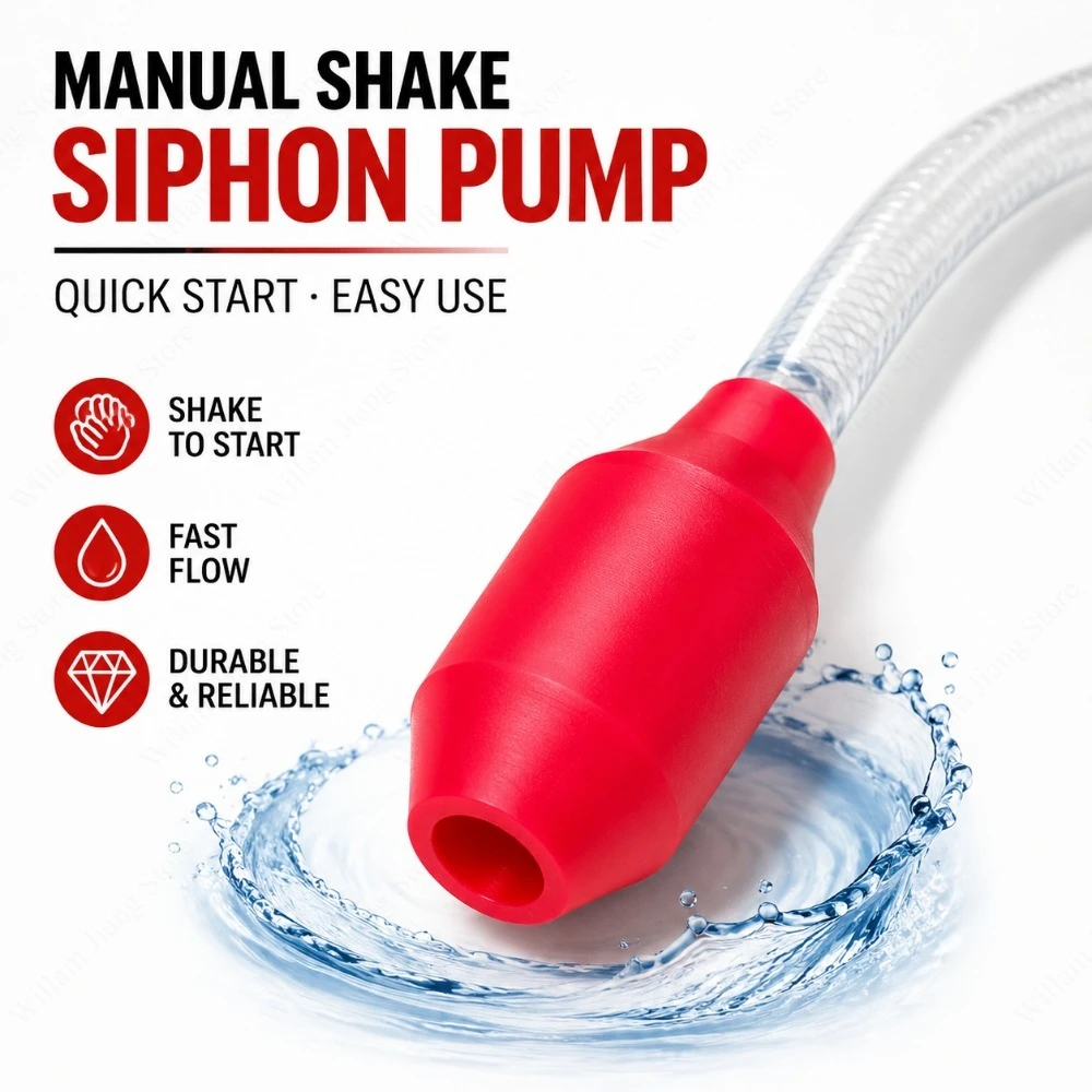 

Manual Shake Siphon Pump Portable Water Transfer Tool Practical Garden Hose Accessory for Outdoor Irrigation Daily Watering Work