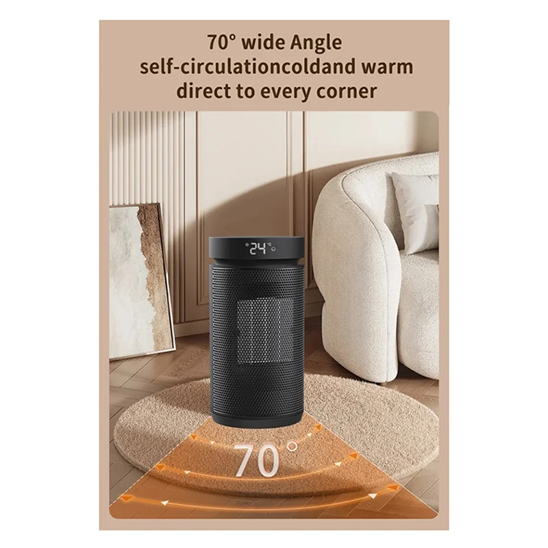 Aquecedor elétrico pequeno portátil b51c, tecnologia de aquecimento ptc, segurança rápida para uso interno, para escritório, quarto, casa