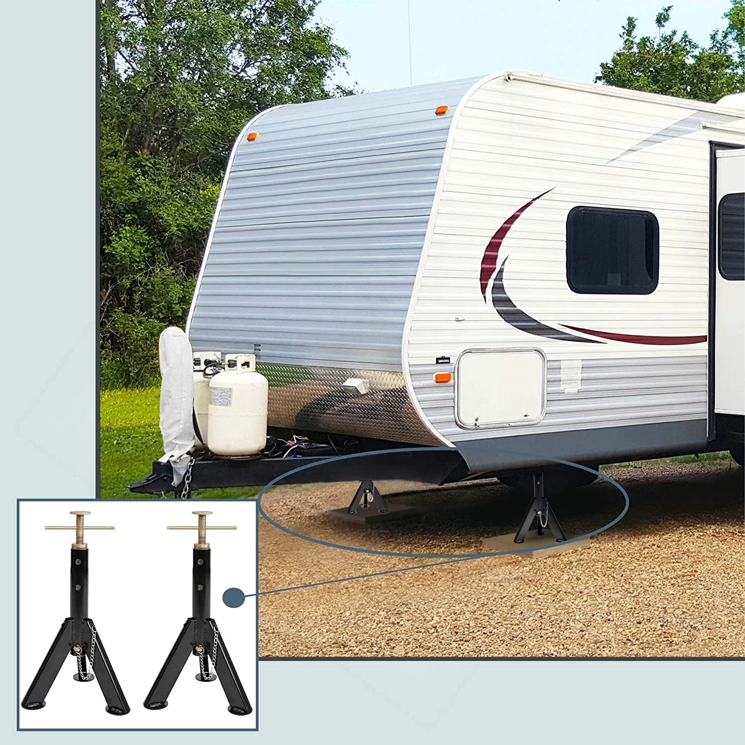 Jacks estabilizadores telescópicos para serviços pesados RV