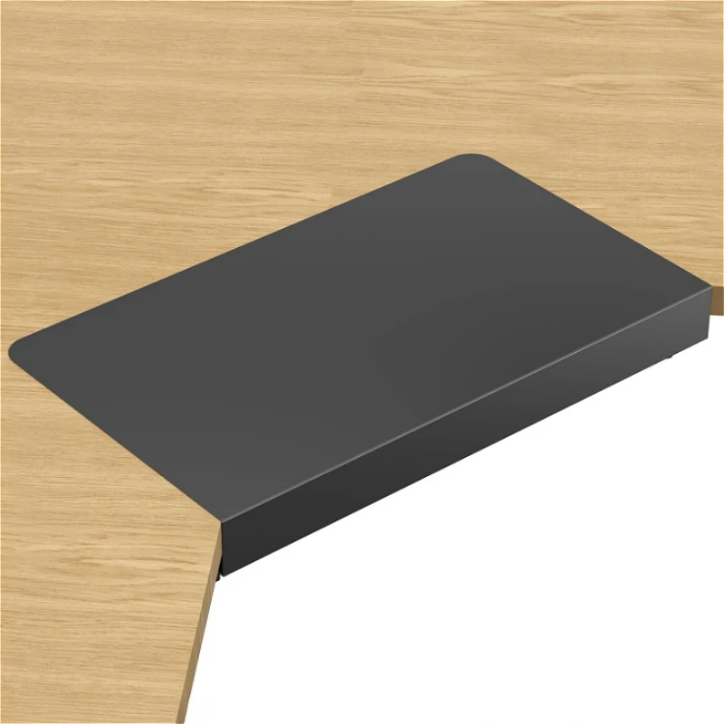 1PCS Corner Desk Connector Platform for Wooden/Steel Desks Mounting Under-Desk Keyboard Trays on L-Shaped Workstations 427x250mm