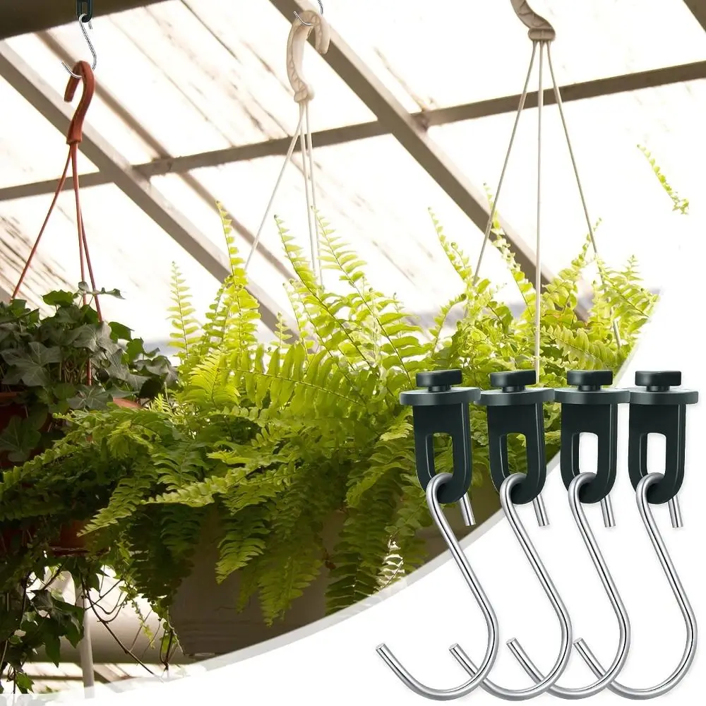 10/50PCS Durable Stainless Steel Greenhouse Fixing Clips Hanging Plants Garden Supplies Twist Clips S Hooks Outdoor Garden