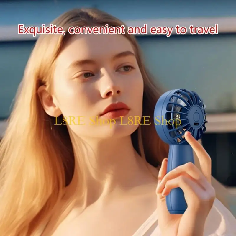 L8re 2pcs / set ventilateur main-d'œuvre rechargeable refroidissement portable mini ventilateur portable ventilateur