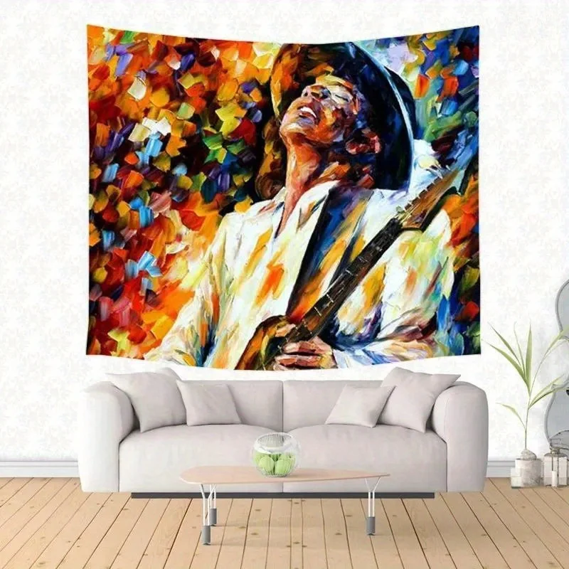 Jazz Guitarist Art Tapestry