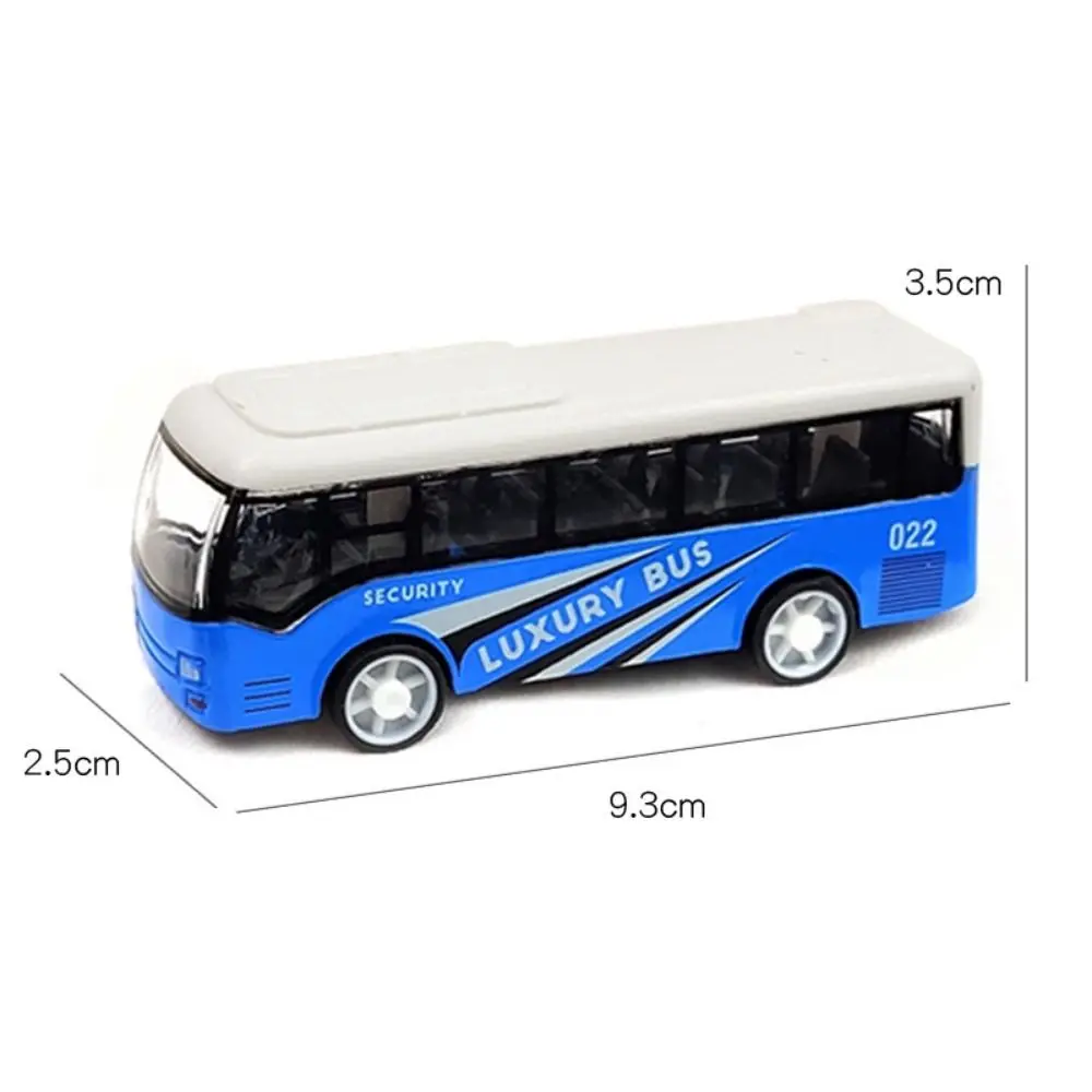 High Quality Bus Shape High Imitation Pull Back Extended Bus  Alloy Bus Model Vehicle Model