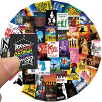 10/50Pcs Classic Cat Musical Poster Stickers Broadway Music Poster Sticker Notebook Phone Laptop Skateboard Suitcase Decals