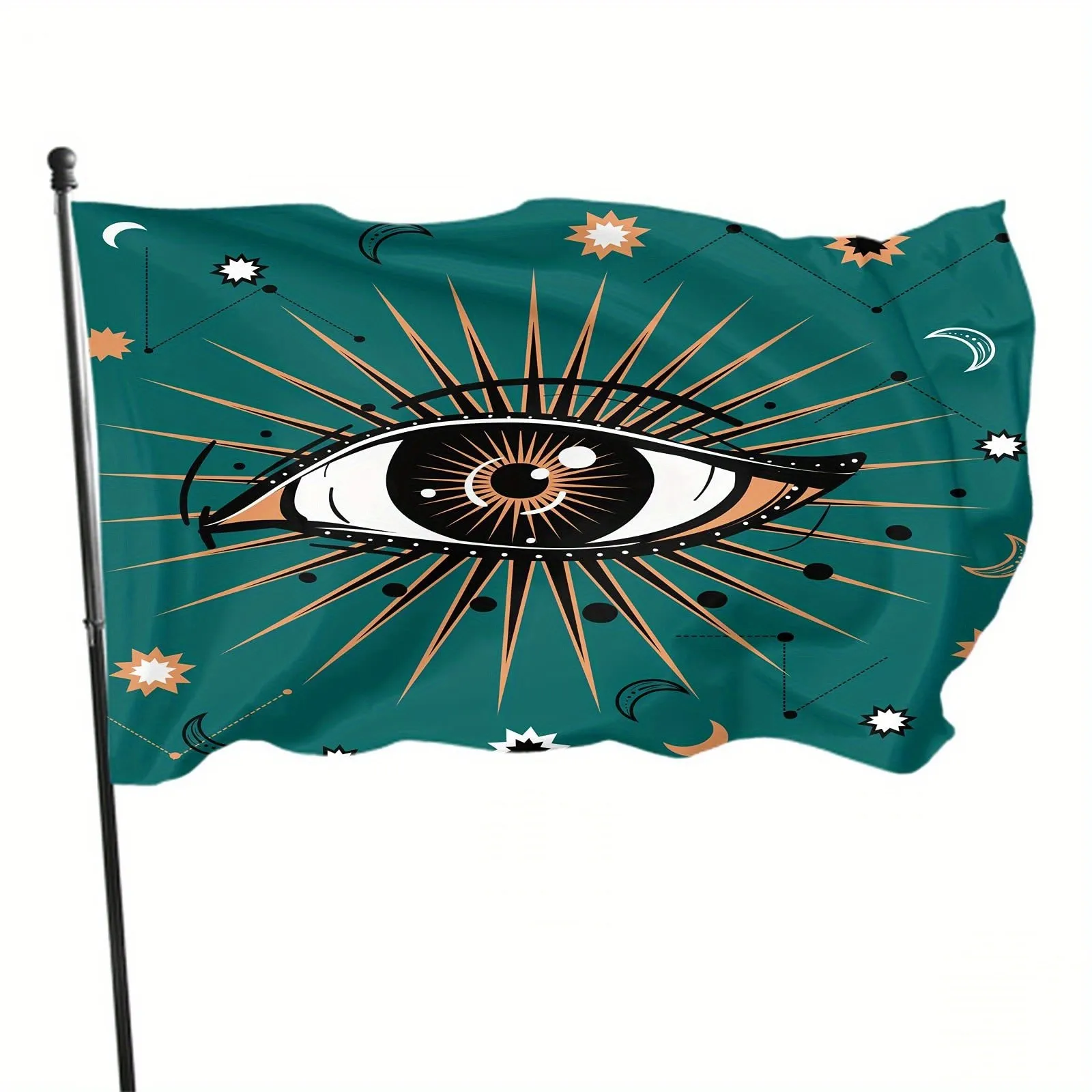 All-Seeing Eye Celestial Alchemy Garden Flag Polyester Yard Banner Boho Cosmic Decor 3x5ft