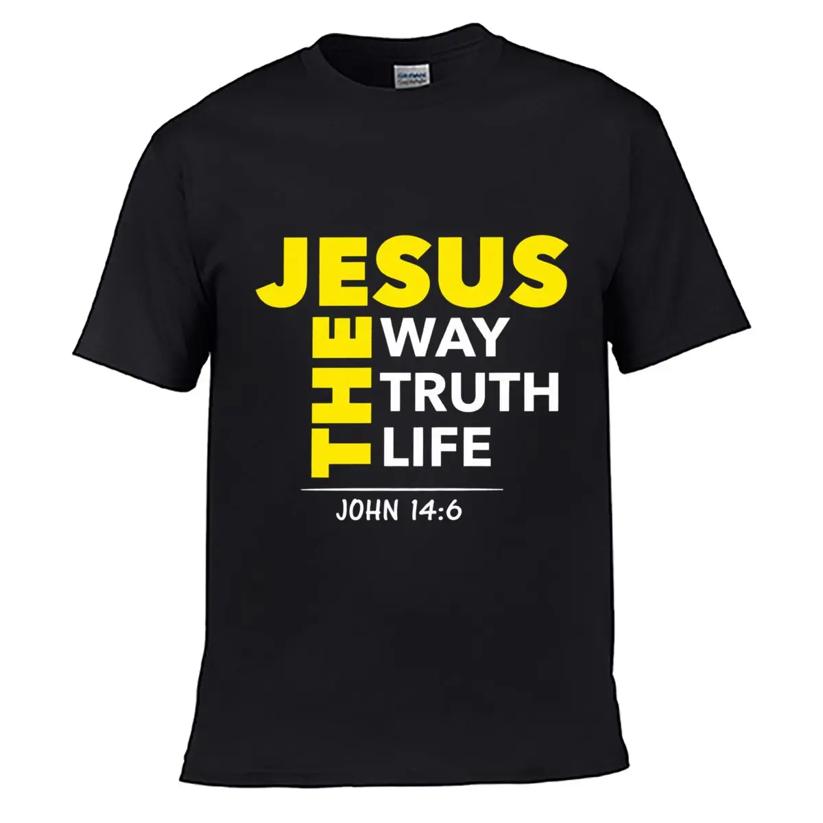 Jesus The Way The Truth The Life John 14 6 Street Distressed Washed Loose Simple Tee