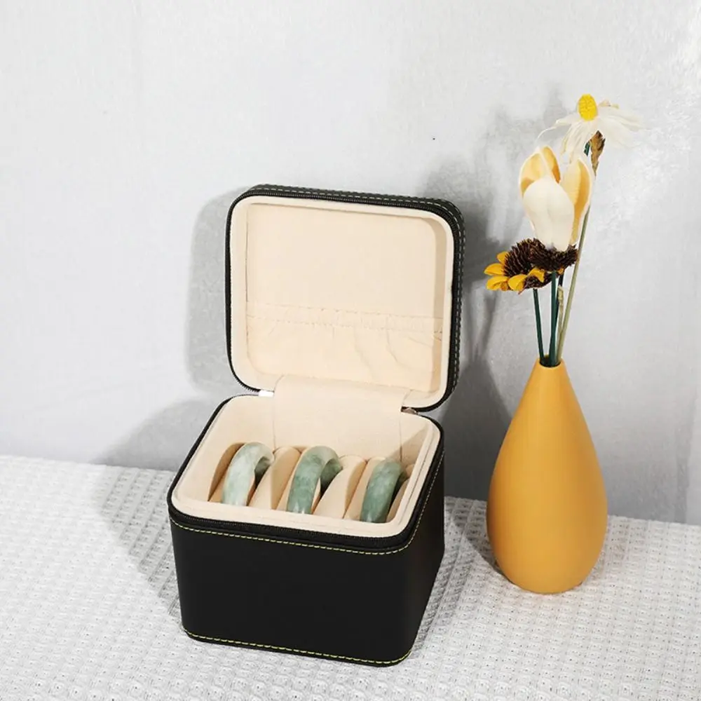 PU Leather Bracelet Display Box Velvet Inner Rings Necklace Jewelry Storage Boxes Holder Organizer Bracelet Carrying Case