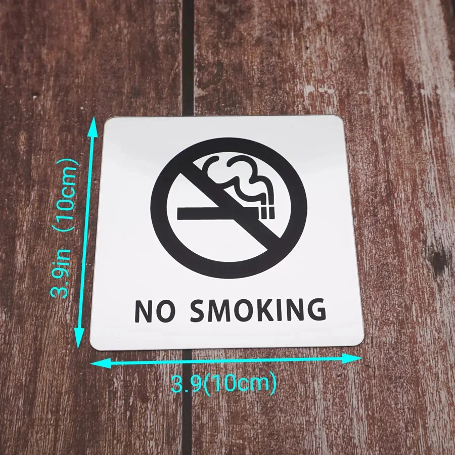 No Smoking Office Sign Acrylic Waterproof Self-Adhesive Sticker for Business Restrooms Conference Rooms and Public Areas