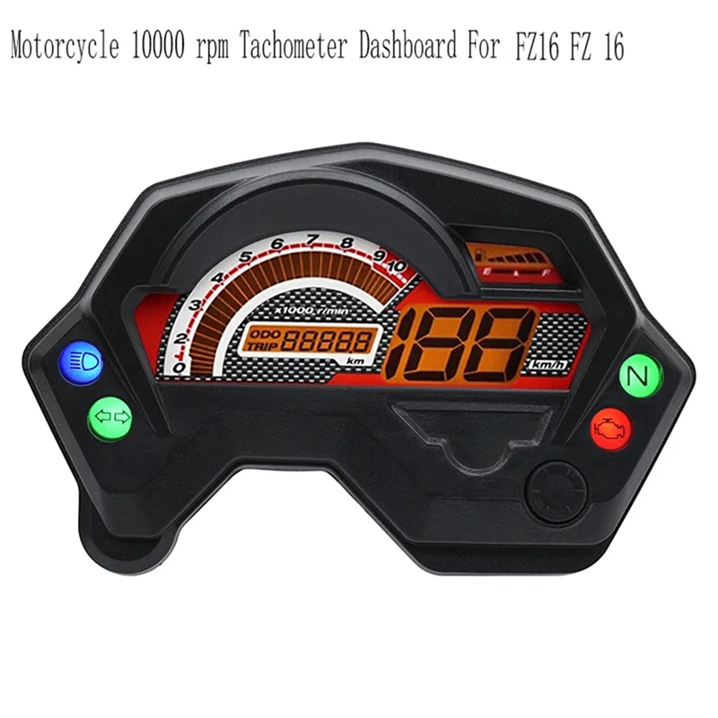 

Motorcycle Speedometer 10000 Rpm Tachometer Dashboard LCD Screen Display Indicator Gauge For Yamaha FZ16 FZ 16