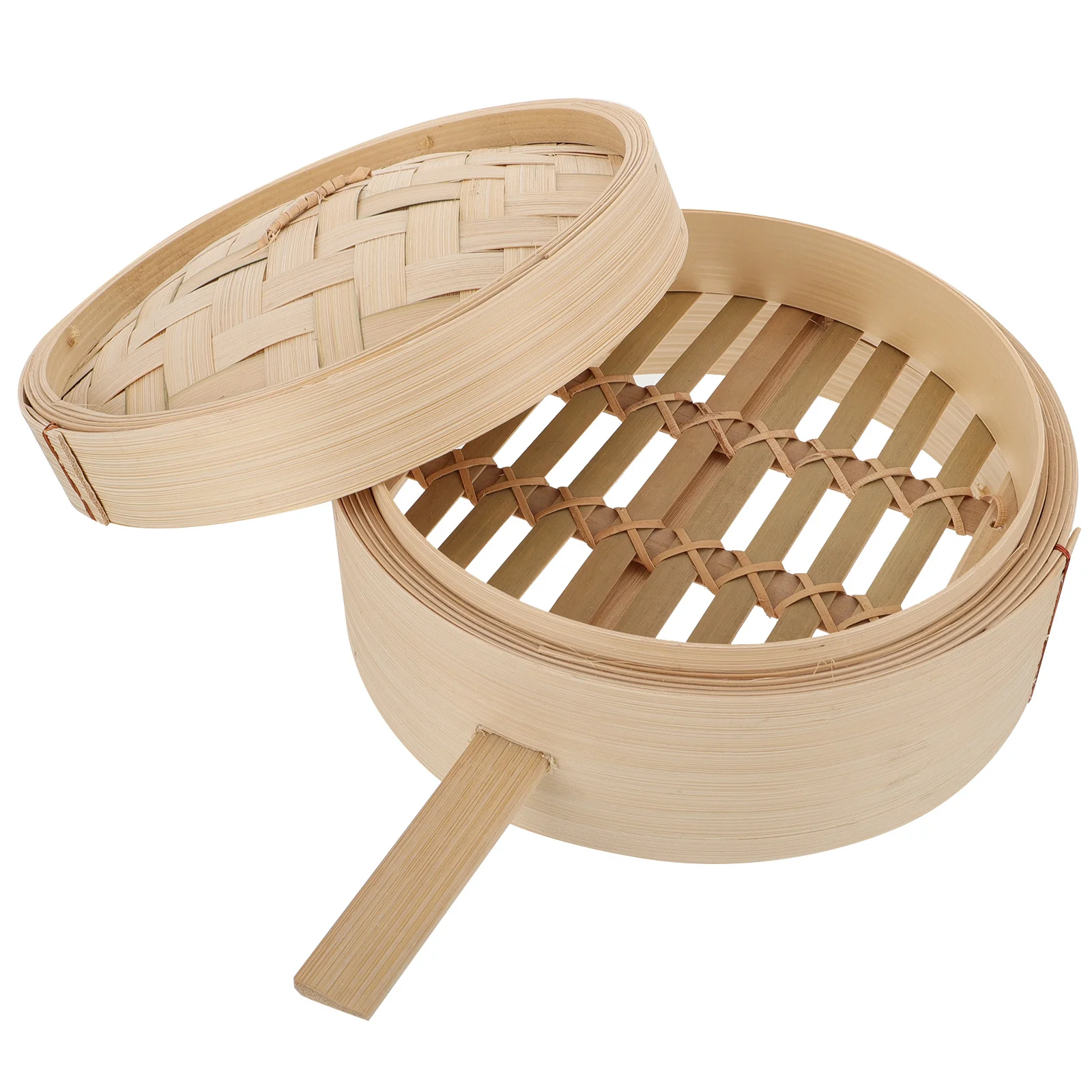 

Bamboo 3-Tier Round Kitchen Steamer For Vegetables Fish Healthy Cooking Multi-Functional Household Steamer Basket Bamboo Weaving