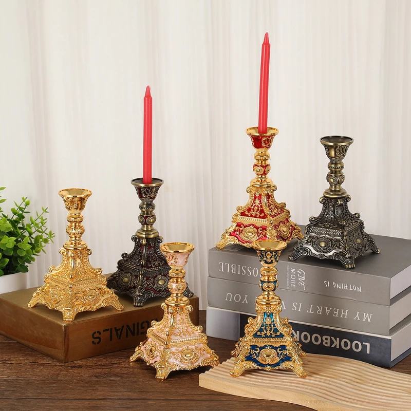 European Style Single Head Candle Holder Candlestick Dinner Candle Holder Decoration