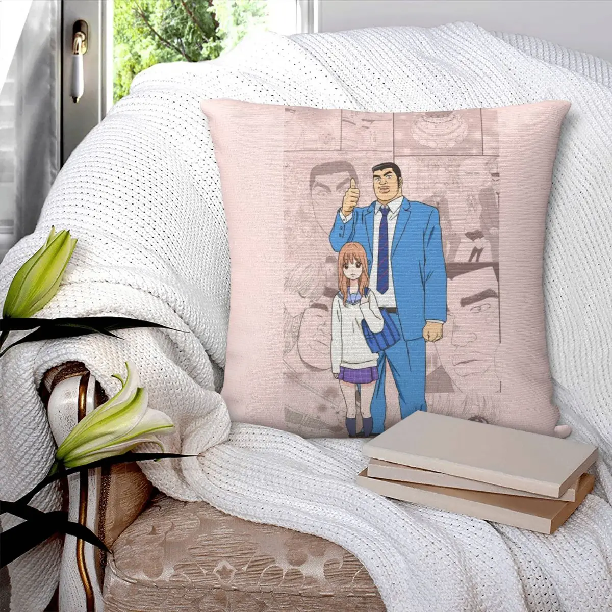 Romantic Anime My Love Story Ore Monogatari Square Pillowcase Cushion Cover Pillow Case Throw Pillow Cover for Sofa Living Room