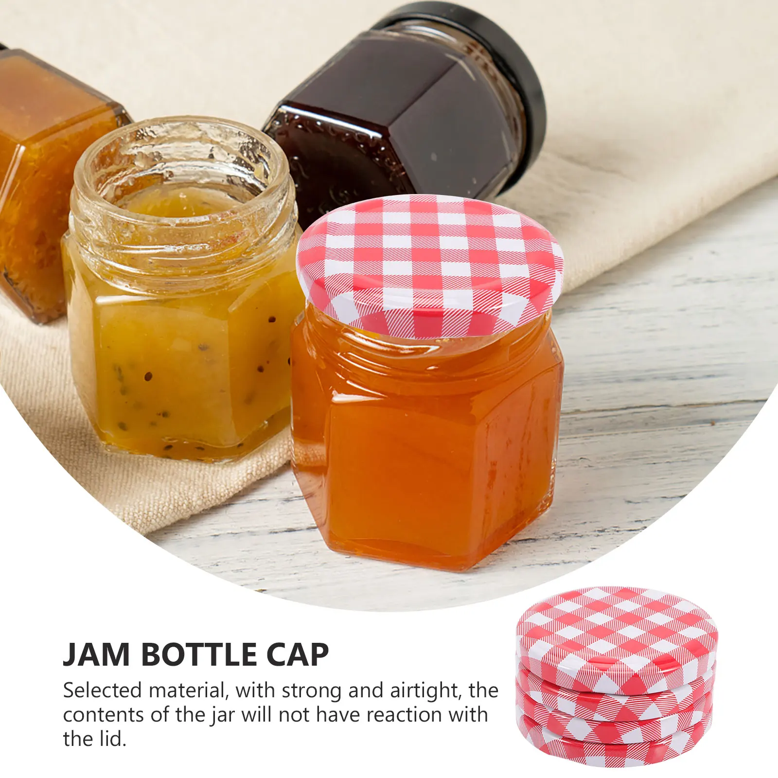 40pcs Screw Lids Lids Storage Caps Jam Jars Lids Wide Mouth For Canning Jars Saucepan Iron Canning Jar  Jam Jar Covers 