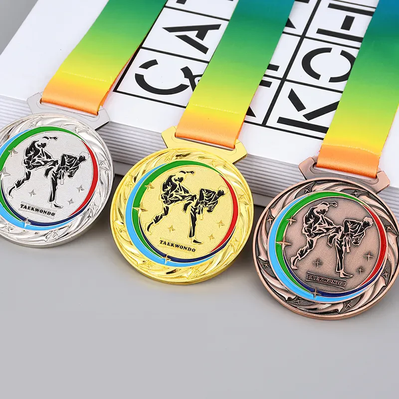 Best Selling Low Moq Wholesale Taekwondo Medals Cheap Design Custom Sports Metal Medals