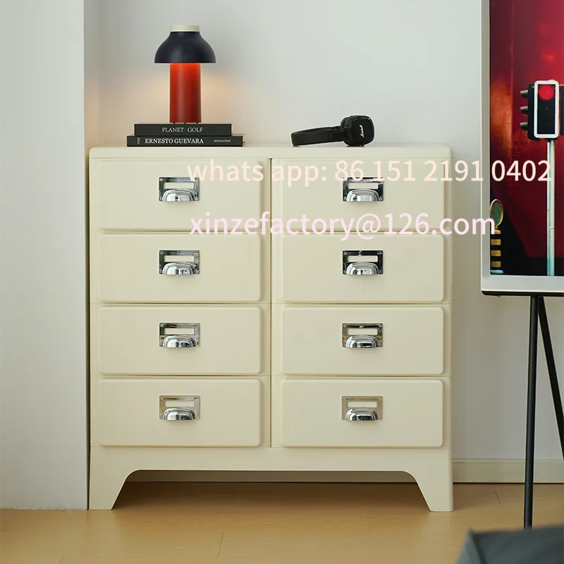 

Customizable Nordic Plastic Bedroom Shelves Internet celebrity Storage Bucket Cabinet Decorative Cabinet Living Room Sofa Side