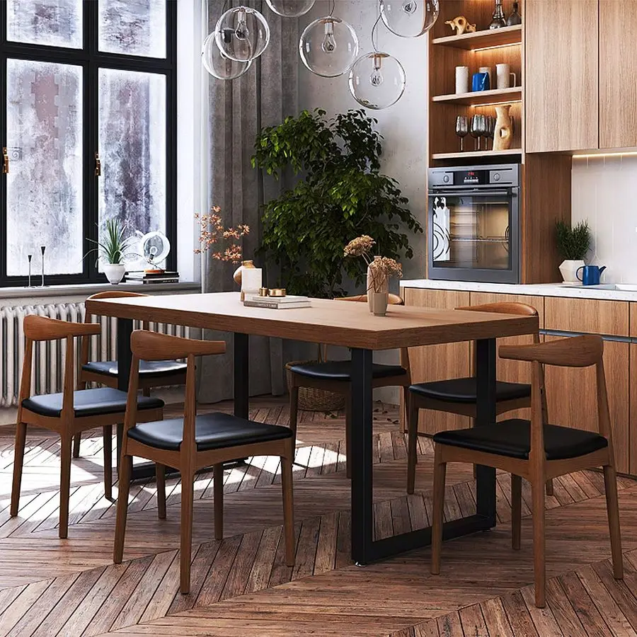 Table Legs for Desk, Heavy Duty Square Tube Iron, DIY Furniture Legs for Dining and Coffee Table, Computer Desk, Workbench, Meet